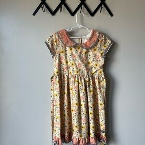 Matilda Jane Floral Dress with Coral and Yellow